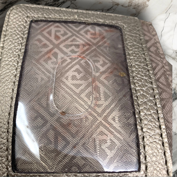 Vintage Y2K RELIC Bronze Vegan Pebble Leather Snap Clutch Wallet Petite Metallic - Picture 5 of 9